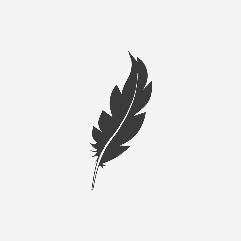 pluma icono vector aislado símbolo signo