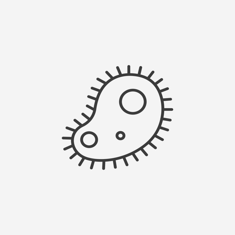 virus, microbe, bacteria icon isolated vector symbol sign