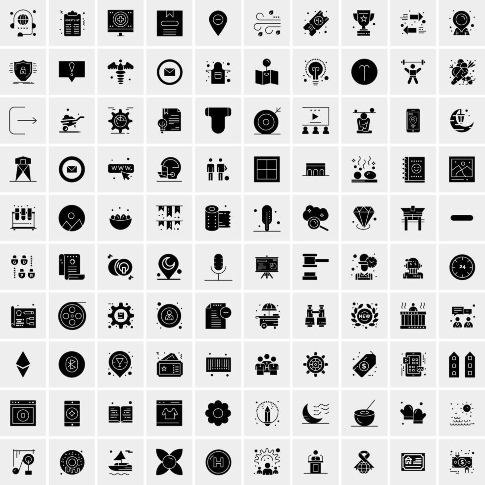 Set of 100 Universal Icons vector