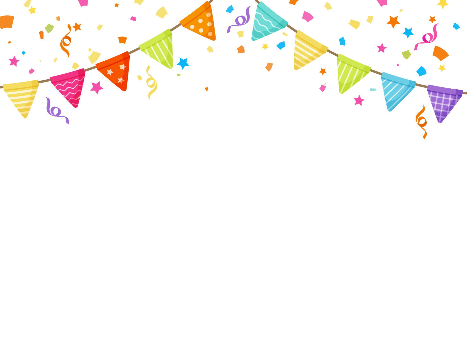 background with flags and confetti 14741560 Vector Art at Vecteezy