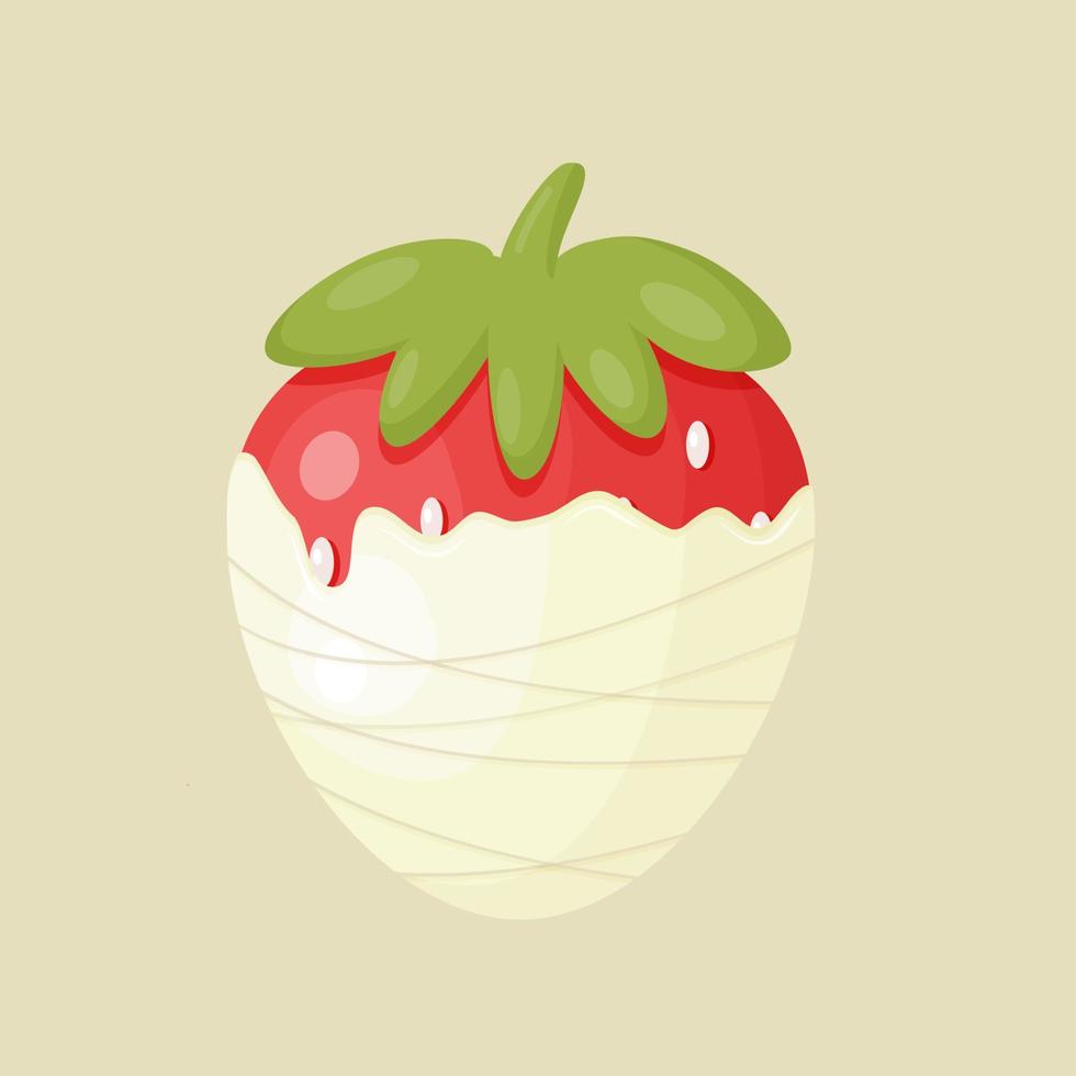 strawberry in chocolate vector