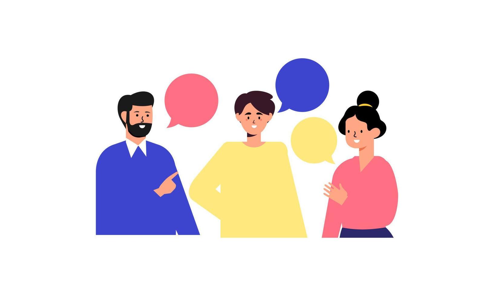 vector de ilustración de concepto de comunicación de personas