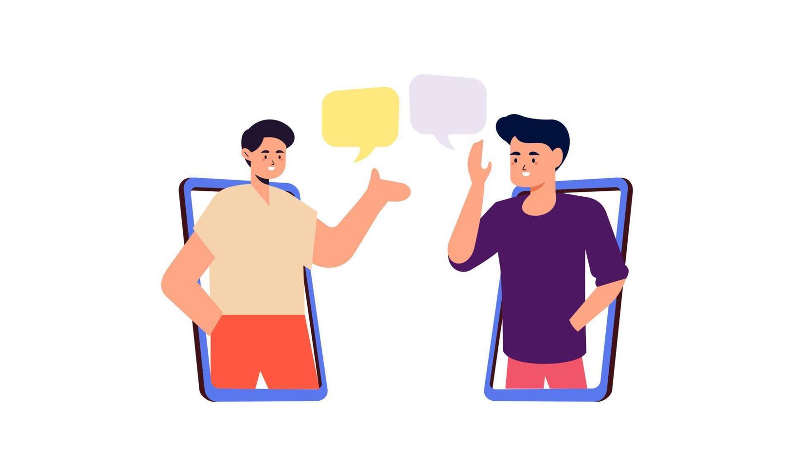 vector de ilustración de concepto de comunicación de personas