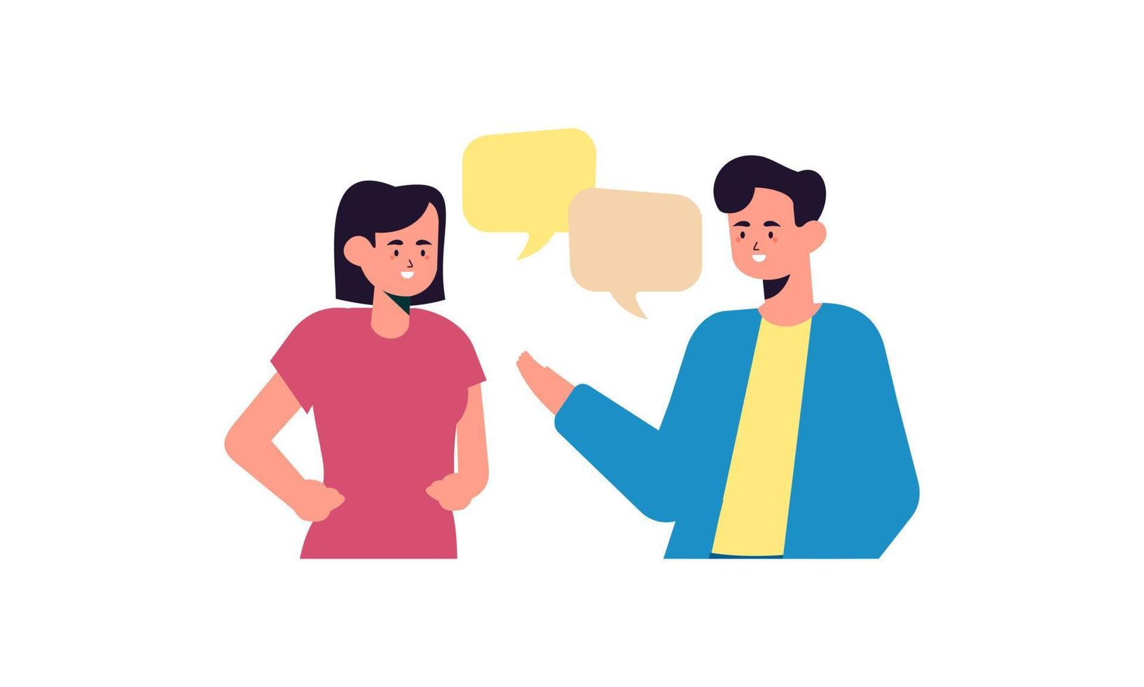 vector de ilustración de concepto de comunicación de personas