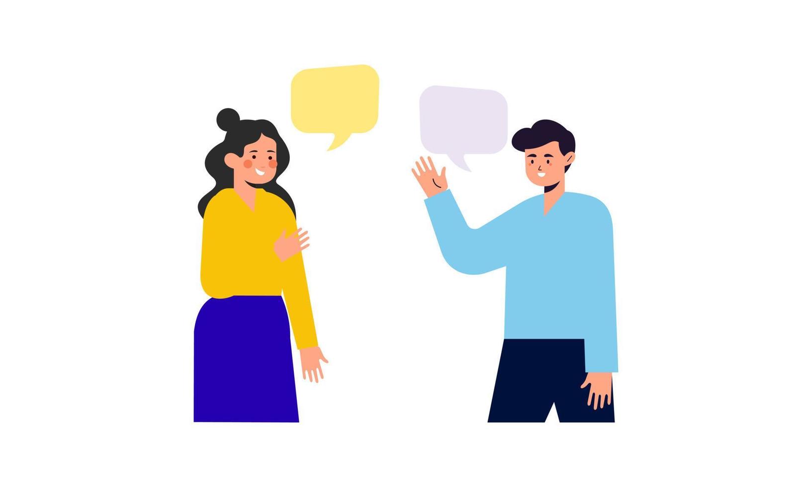 vector de ilustración de concepto de comunicación de personas