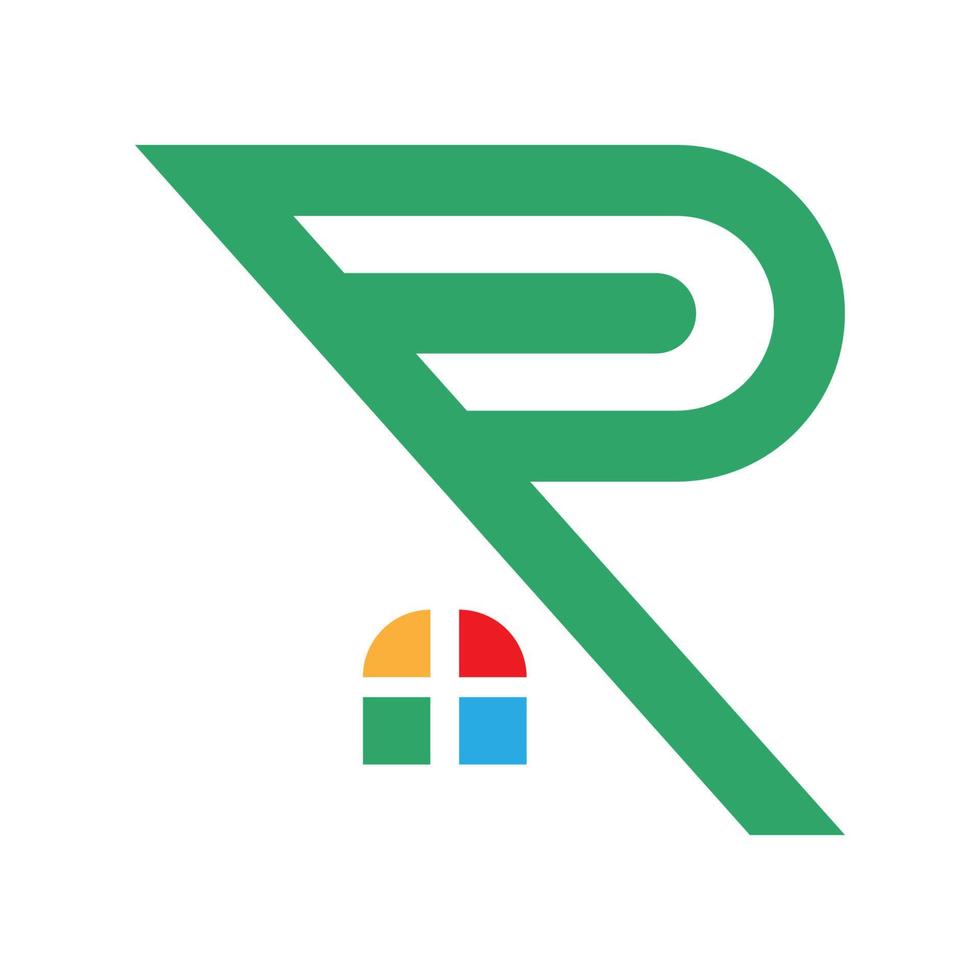 diseño de icono de logotipo de letra r vector