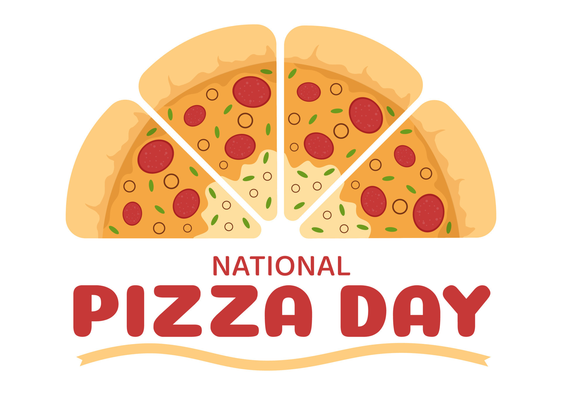 National Pizza Day on Celebration February 9 by Consuming Various Slice