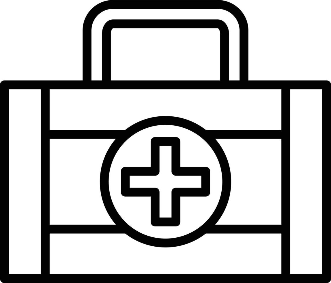 First Aid Kit Line Icon vector