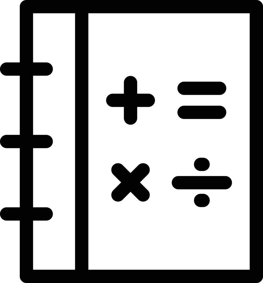 icono de línea de matemáticas vector