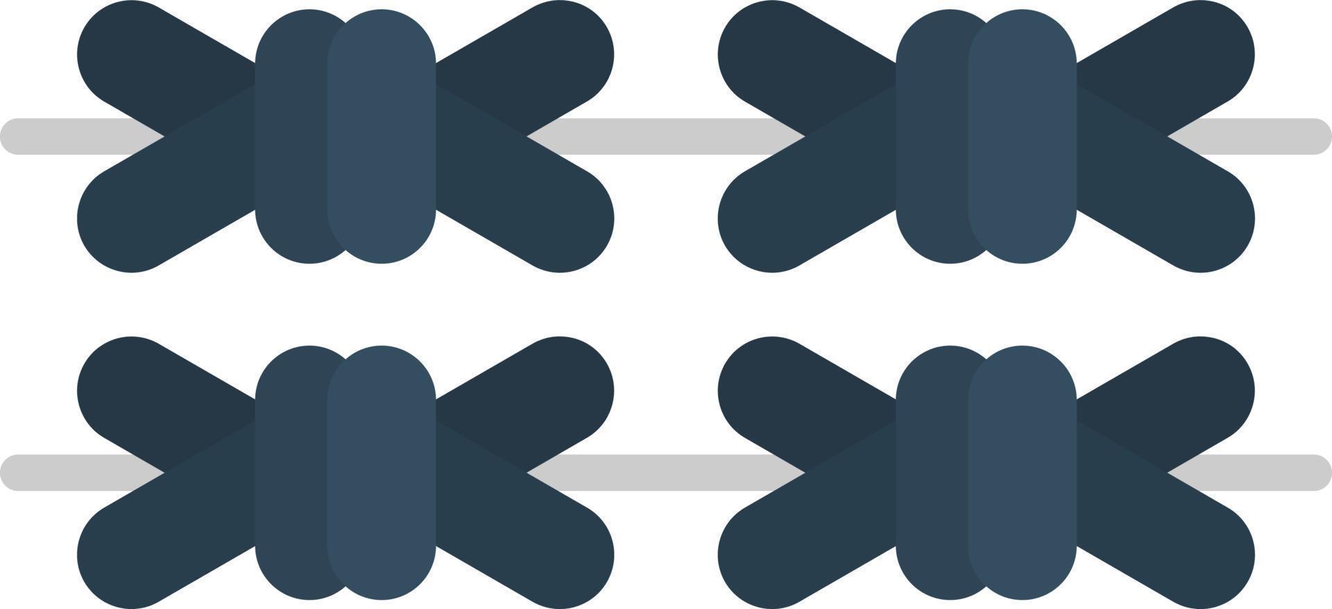 Barbed Wire Flat Icon vector