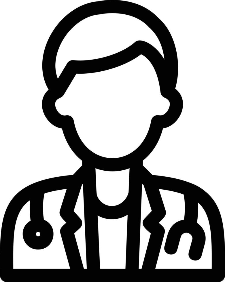 Male Doctor Line Icon vector