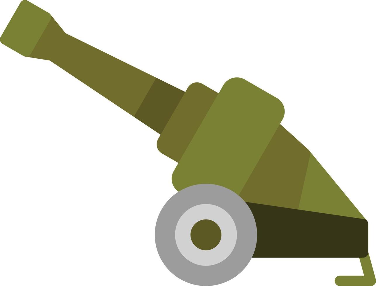 icono plano de artillería vector