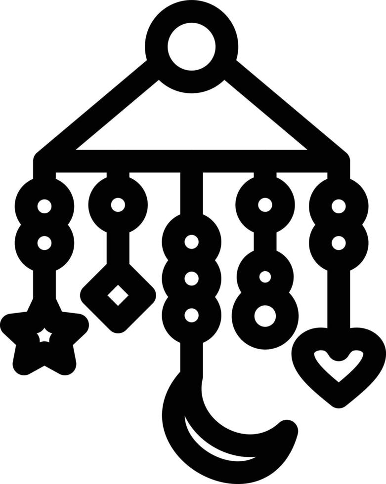 Baby Mobile Line Icon vector