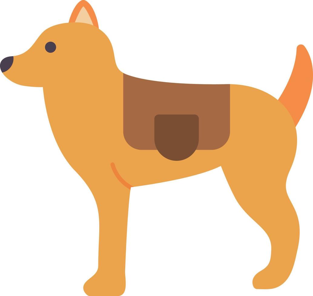 perro, plano, icono vector