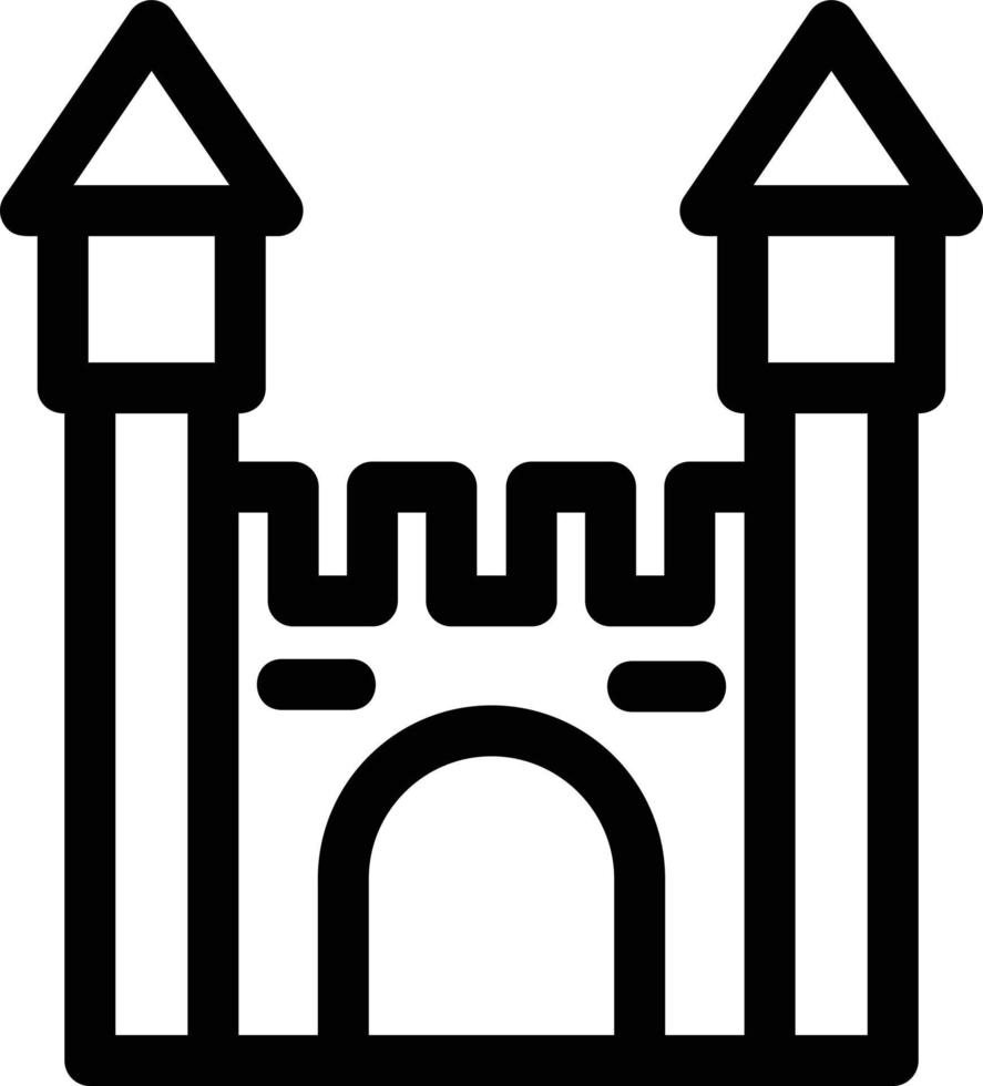 Bouncy Castle Line Icon vector