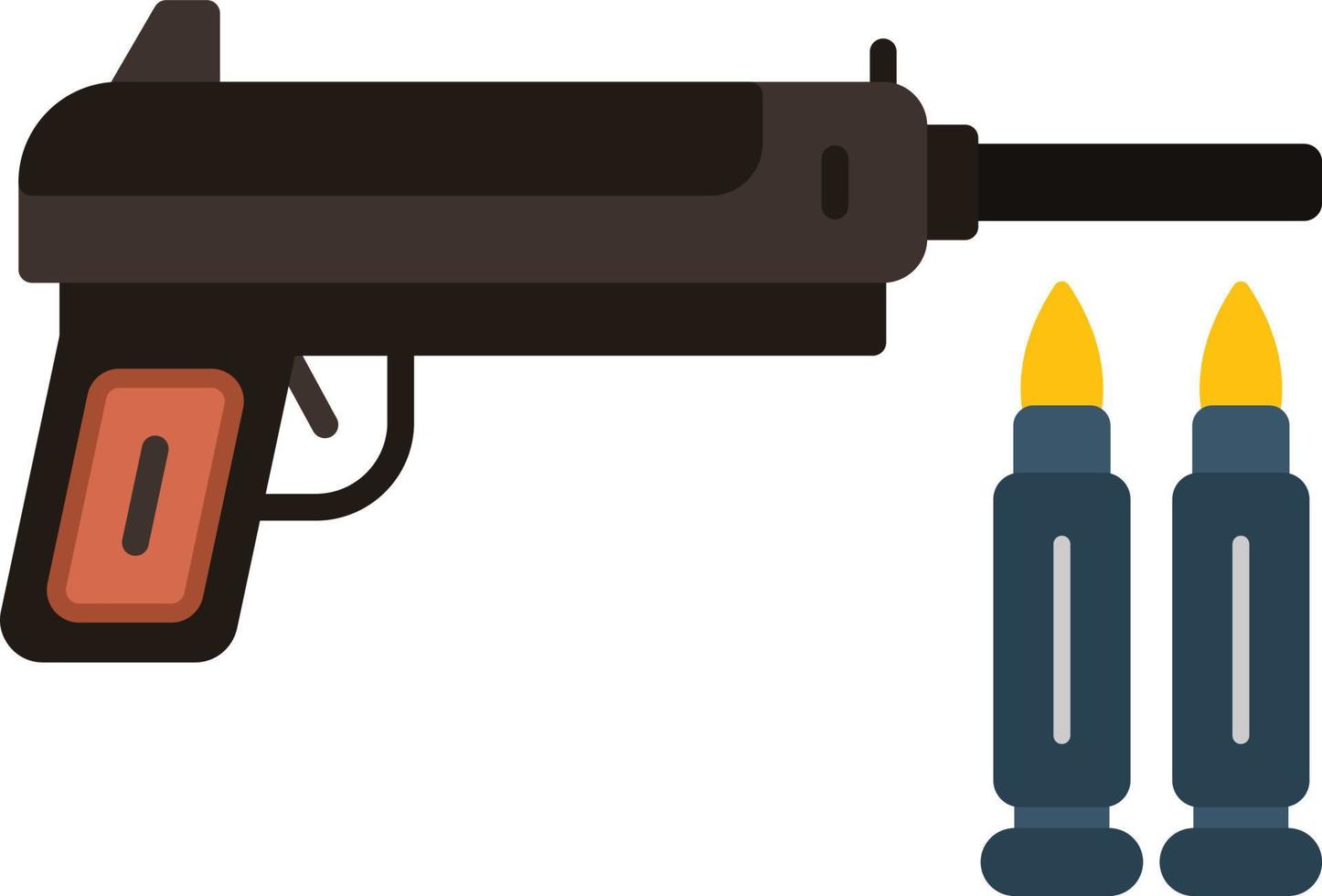 icono plano de pistola vector