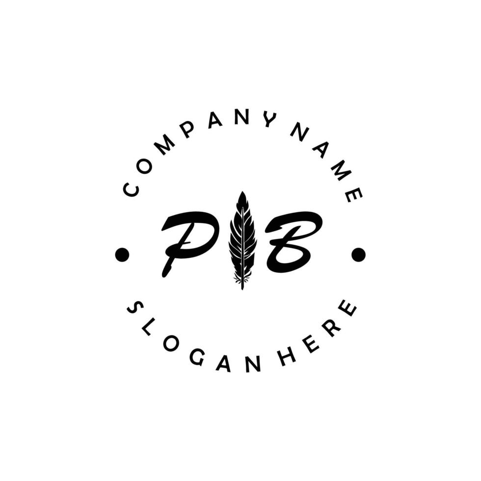 Initial PB letter logo elegant company brand luxury vector