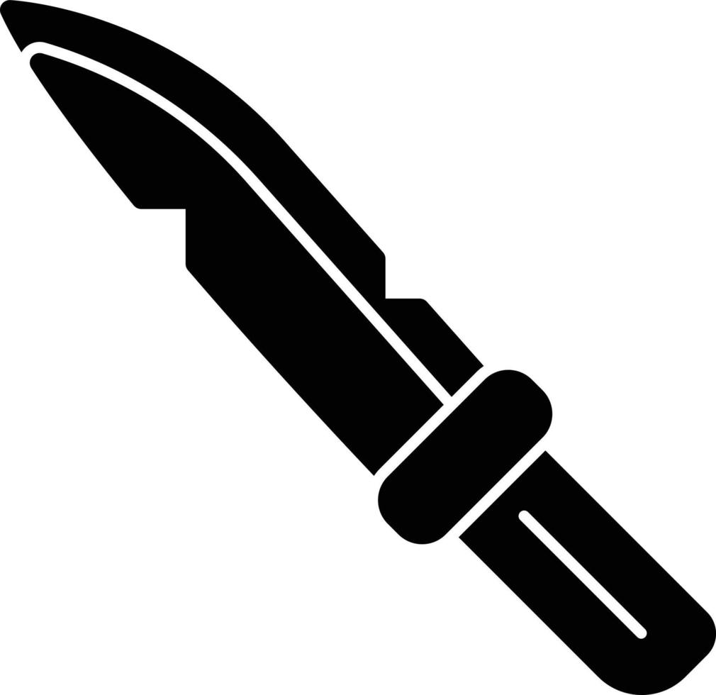 icono de glifo de cuchillo vector