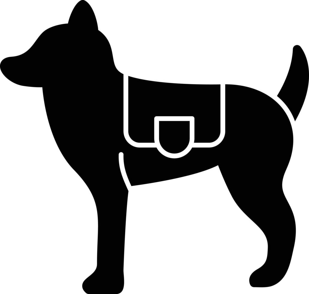 icono de glifo de perro vector