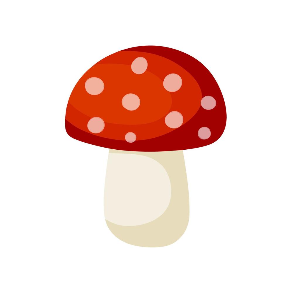 Boletus edulis. Mushroom with a brown cap. Natural product from the forest. Eco-friendly food. Flat cartoon illustration vector