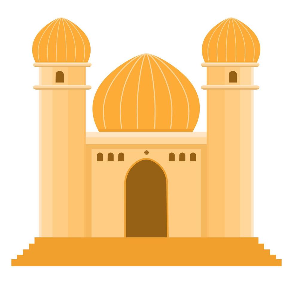 Gold color mosque vector illustration