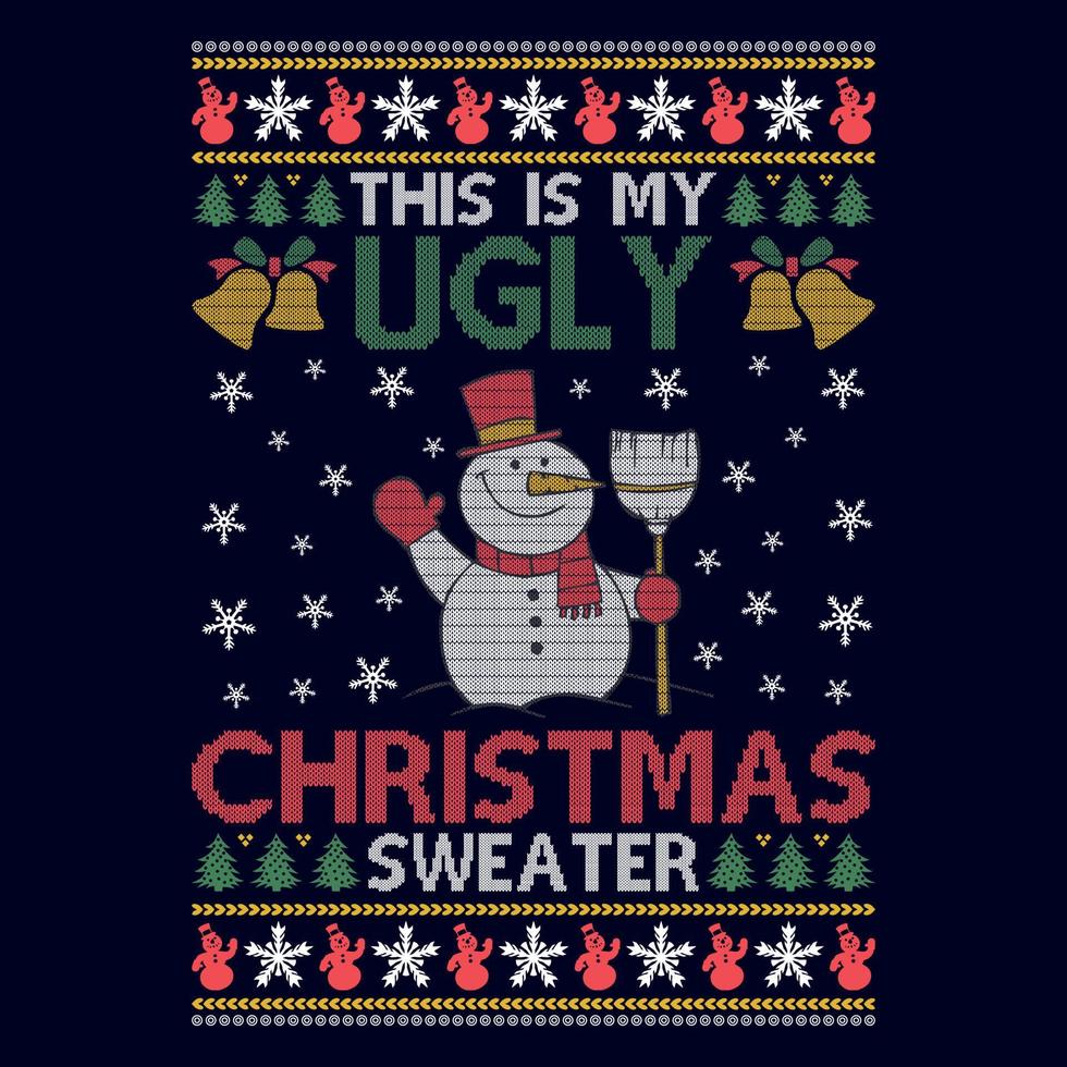 This is my Ugly Christmas sweater - Ugly Christmas sweater designs - vector Graphic
