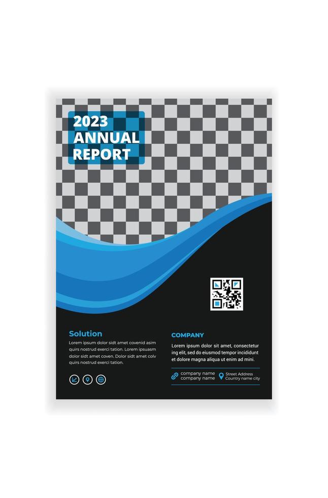 Modern company annual report flyer design template, Flyer report business magazine poster design template vector