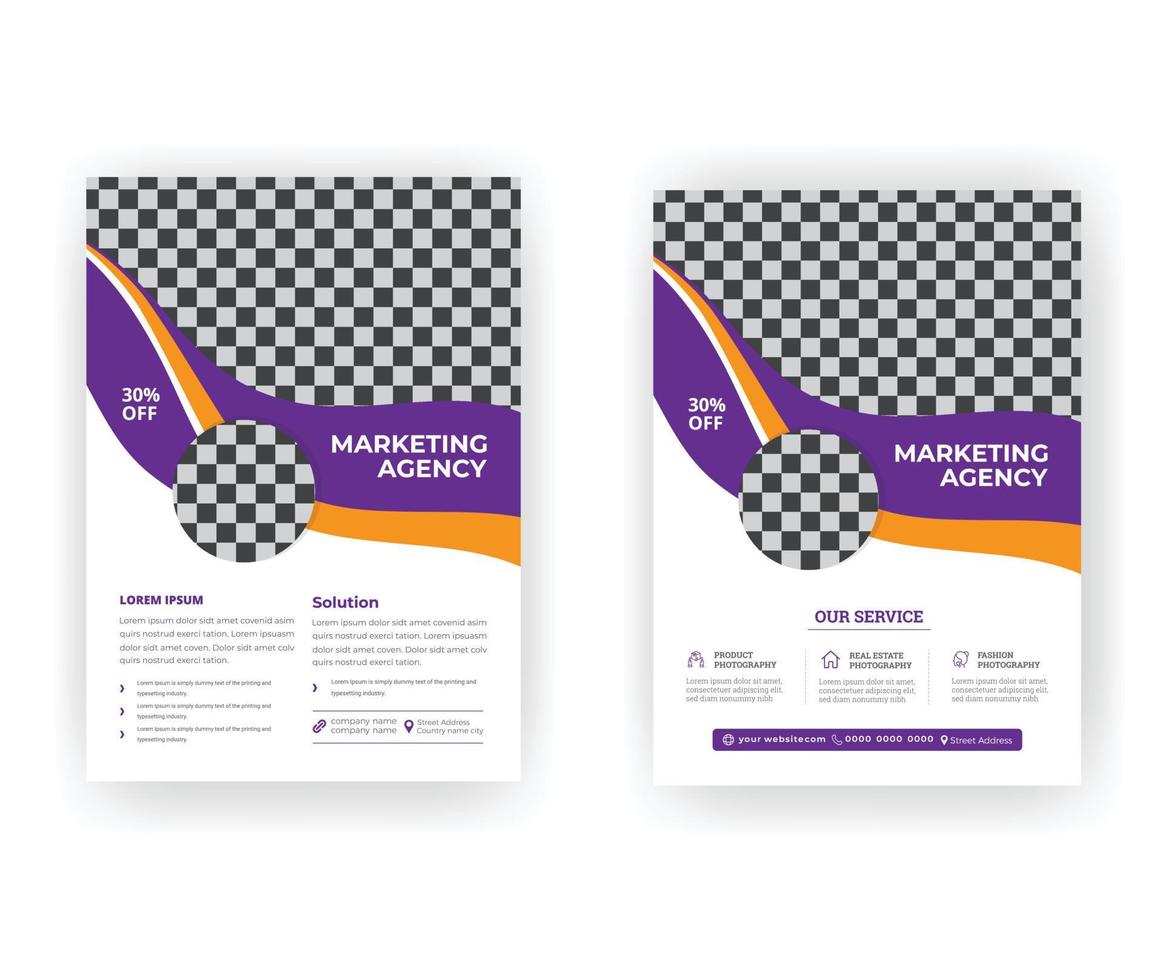 Flyer brochure cover design template for digital marketing agency, digital marketing agency layout design template vector