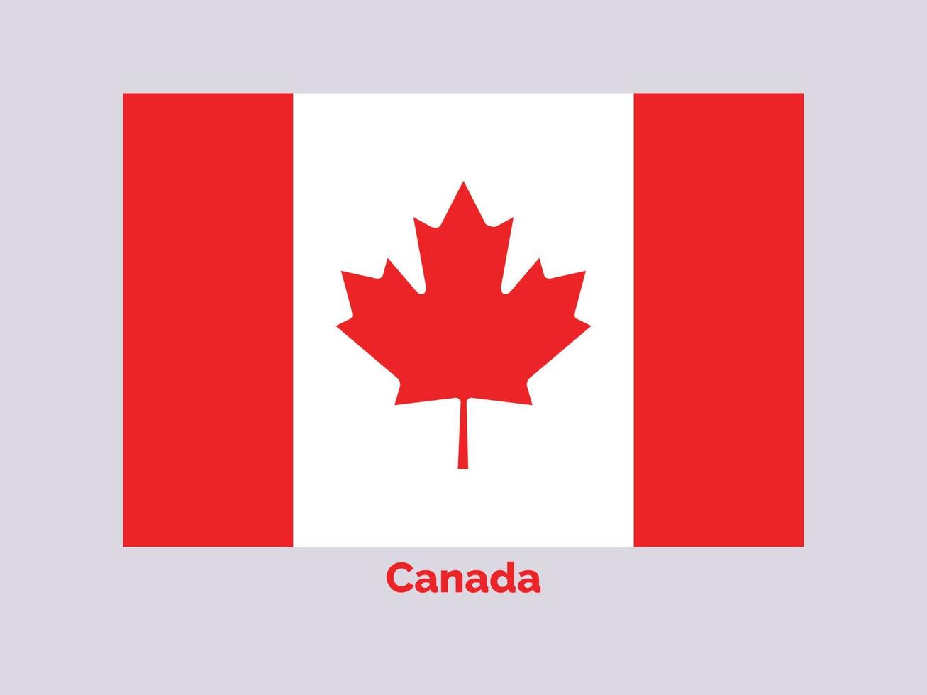 canadá país banderas nombre en el mundo vector