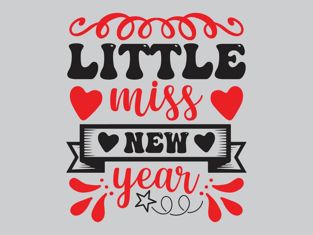 New Year T Shirt Design File vector