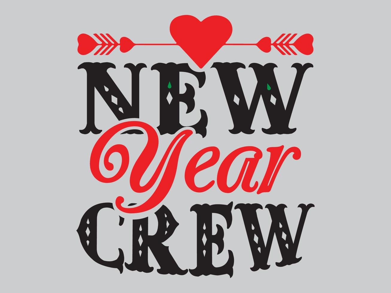 New Year T Shirt Design File vector