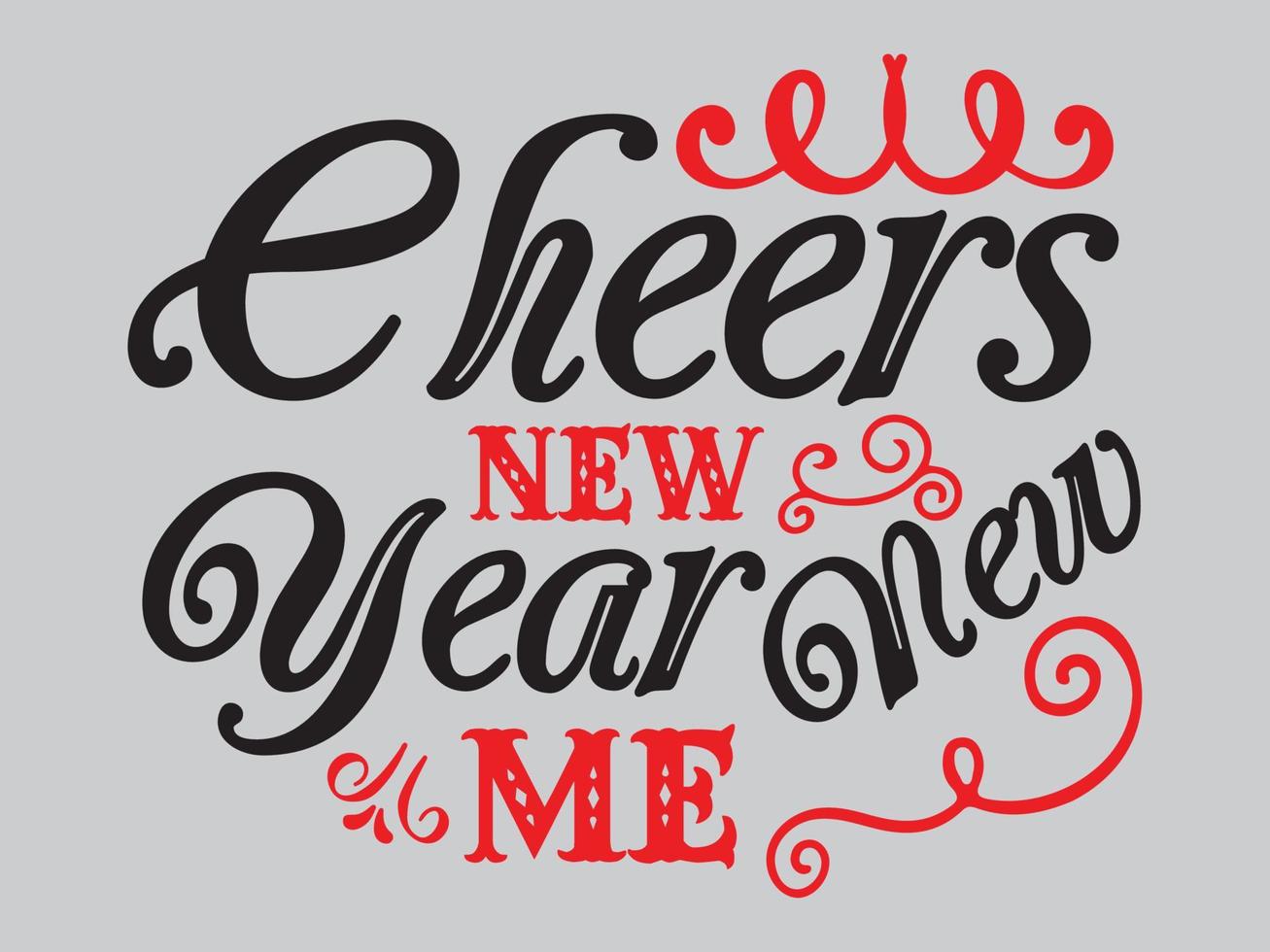 New Year T Shirt Design File vector