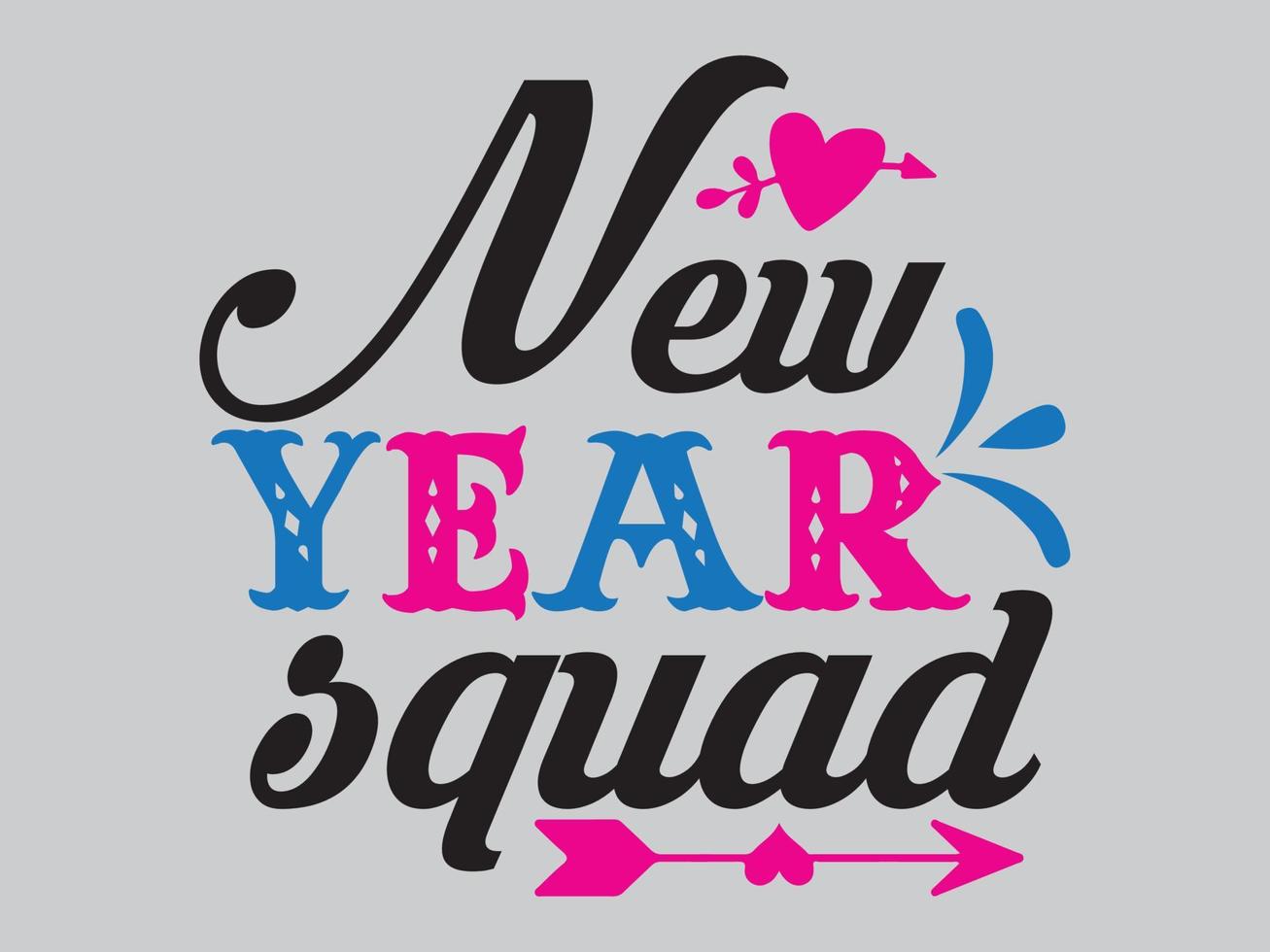 New Year T Shirt Design File vector