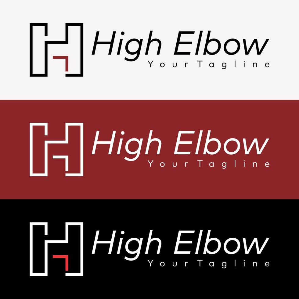 Letter H Monogram Alphabet Modern Style Elegant Luxury Icon Symbol Brand Identity Logo Design Vector