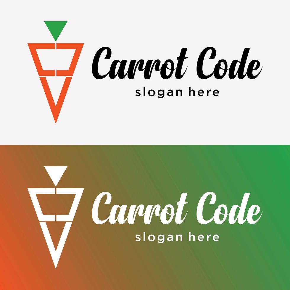 Set Carrot Icon Geometric Shape Elegant Modern Symbol Brand Identity Logo Design Vector