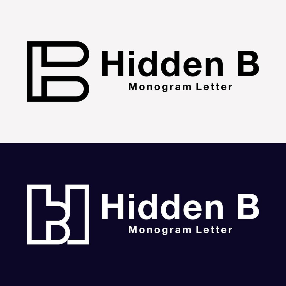 letra h hb bh monograma alfabeto estilo moderno elegante lujo icono símbolo marca identidad logotipo diseño vector