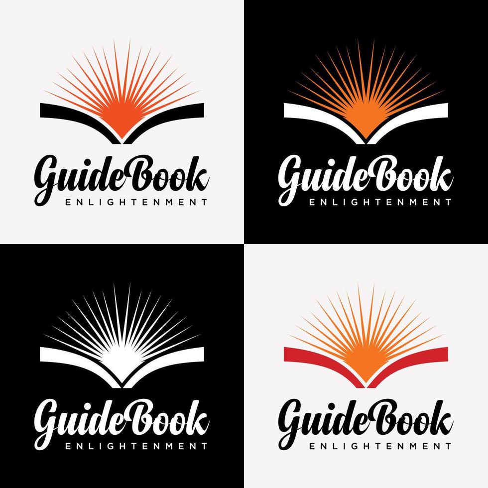 Set Knowledge Book Spiritual Religion Bible Gospel Church Old Agreement And New Agreement Logo Design Vector