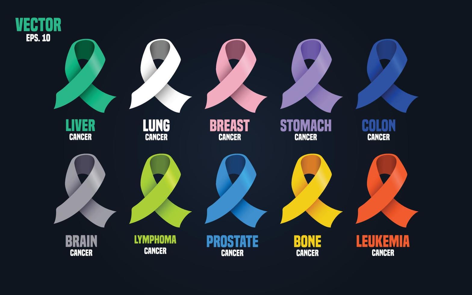 Cancer Ribbon Color vector