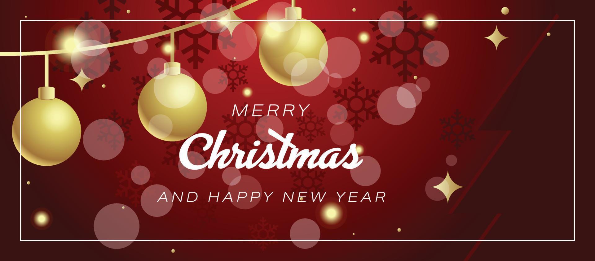 Merry Christmas Red Luminous Facebook Cover Header vector