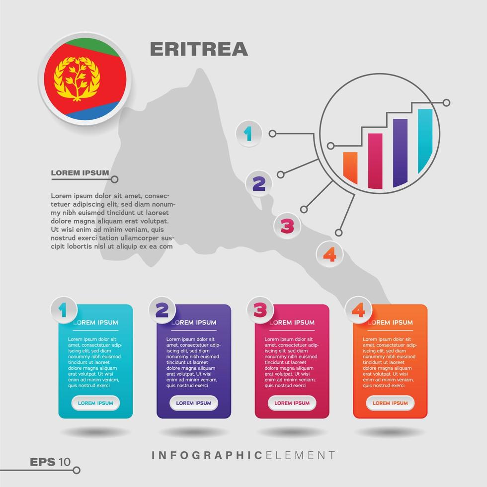 elemento infográfico gráfico de eritrea vector