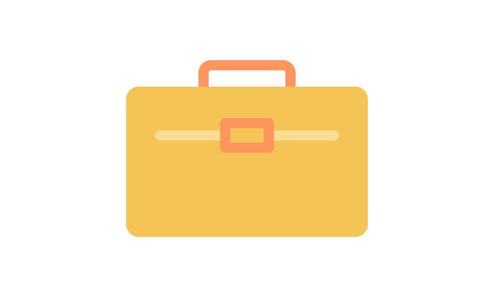 Briefcase icon and portfolio flat line symbol. vector