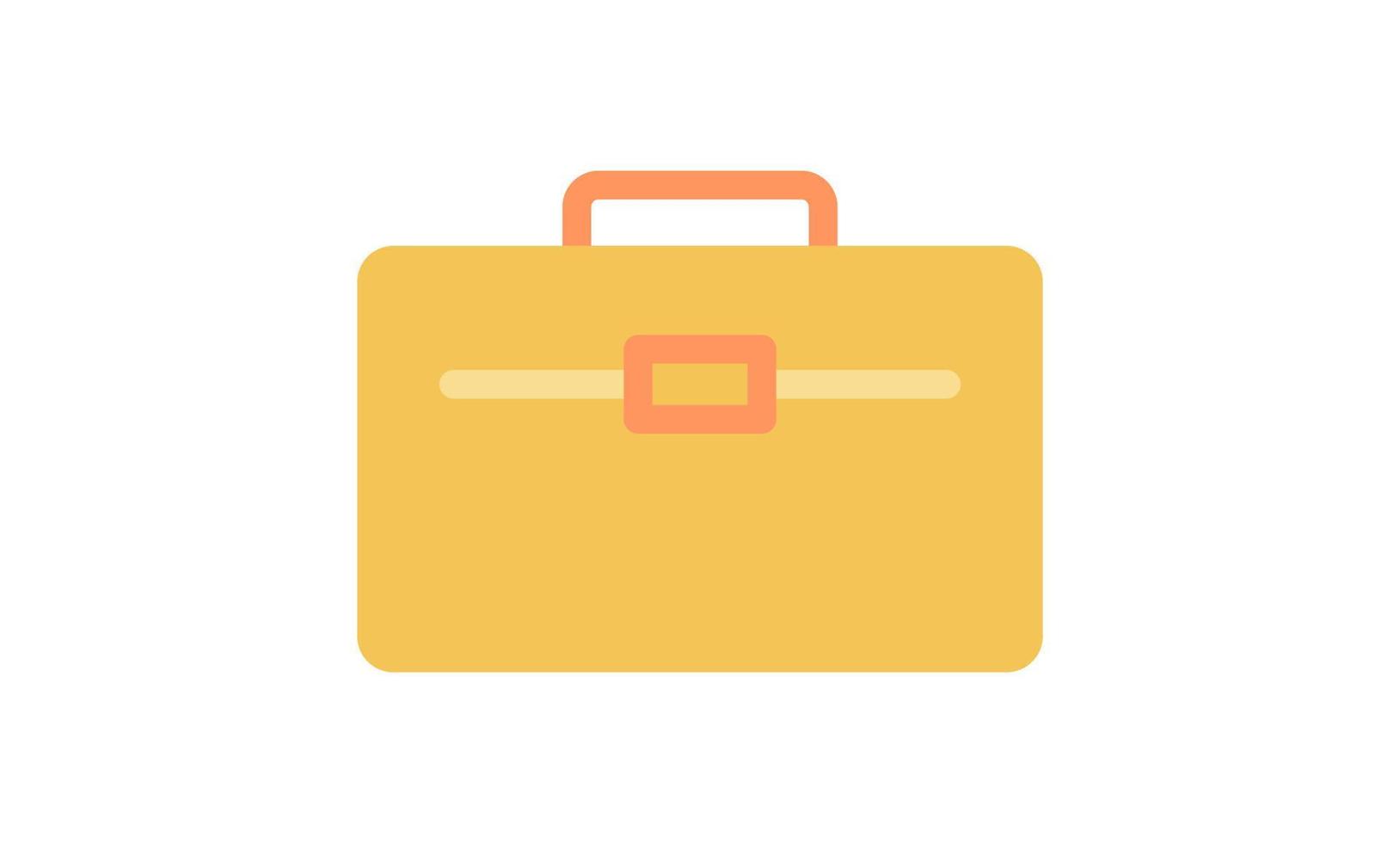 Briefcase icon and portfolio flat line symbol. vector