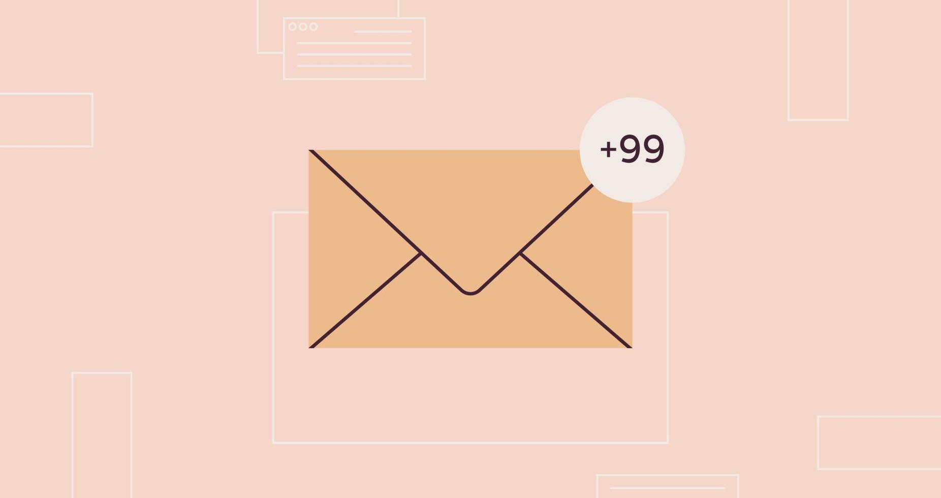 Sending or receiving letters email inbox message notification and new unread mail business communication flat vector illustration.