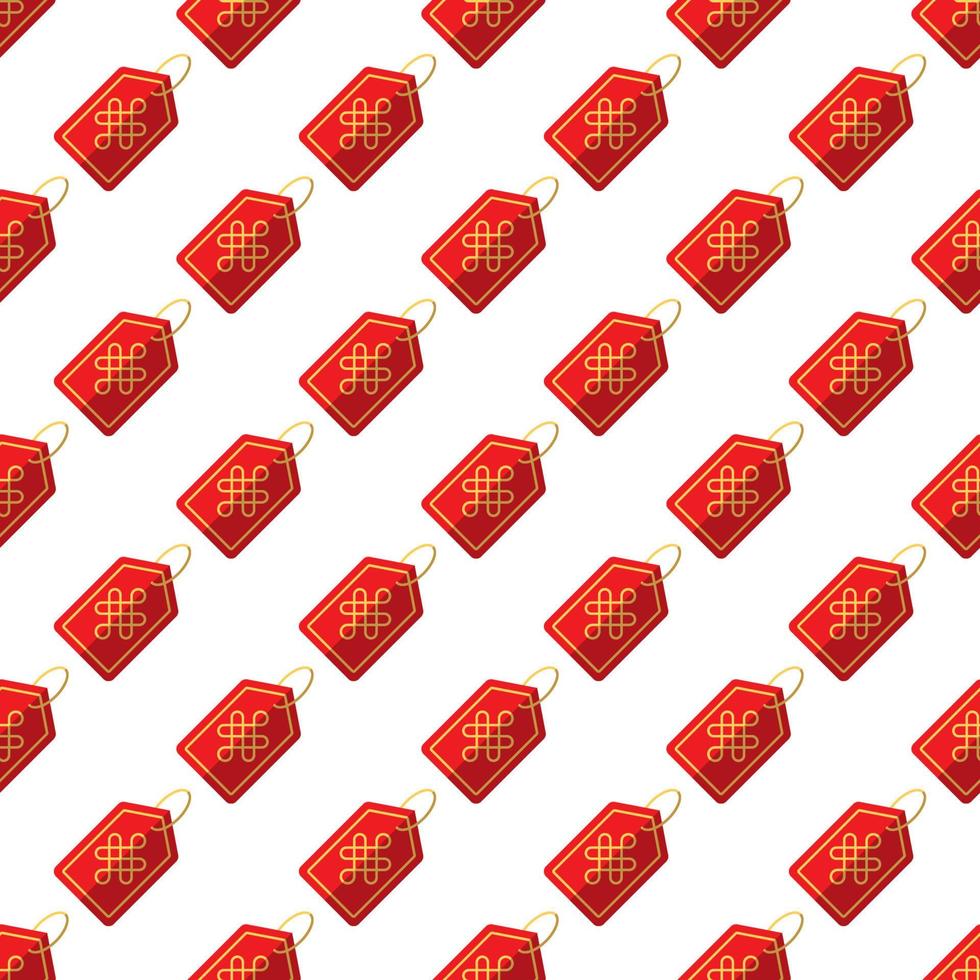 Vibrant vector seamless pattern of cartoon flat red talisman for web sites, printing and wrapping