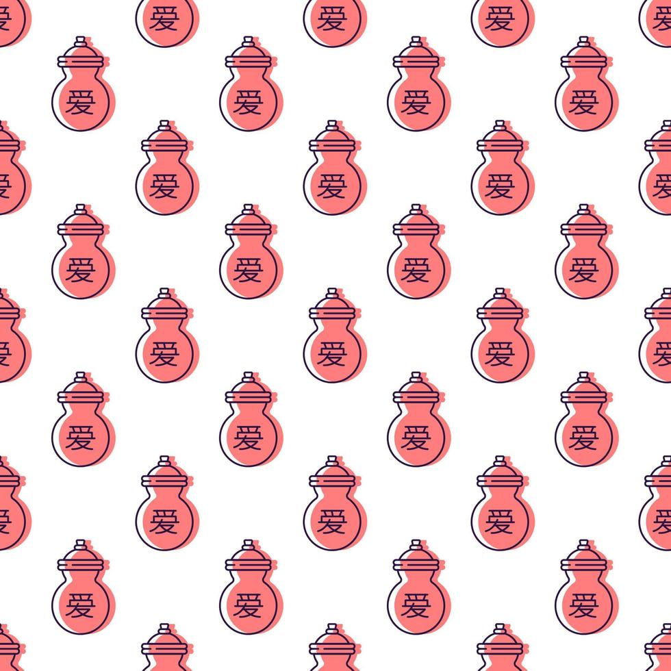 Seamless vector pattern of jar for wrapping and printing. Vibrant illustration related to Chinese New year and holidays concept