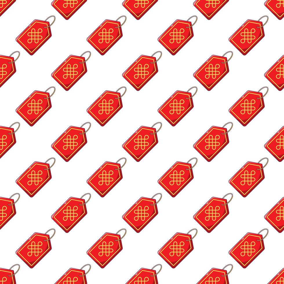 Vivid seamless vector pattern of flat cartoon talisman for postcards, fabric, textile, wallpapers. Chinese New Year concept