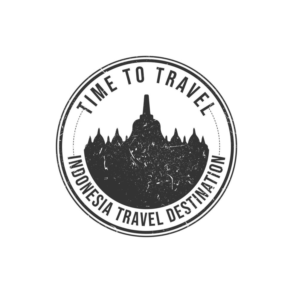 Indonesia travel destination grunge rubber stamp vector