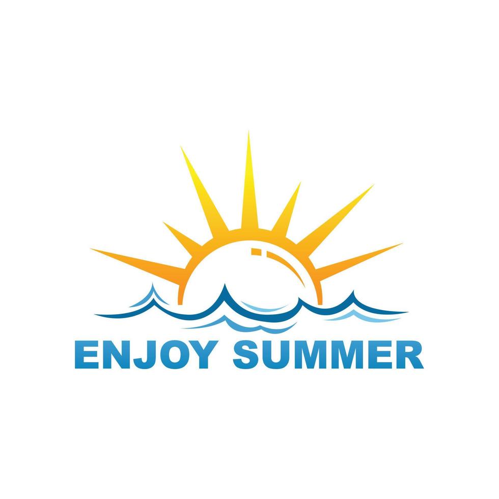 Enjoy summer logo vector design