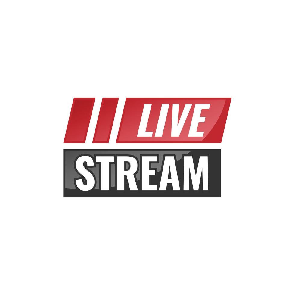 live stream logo desin image vector