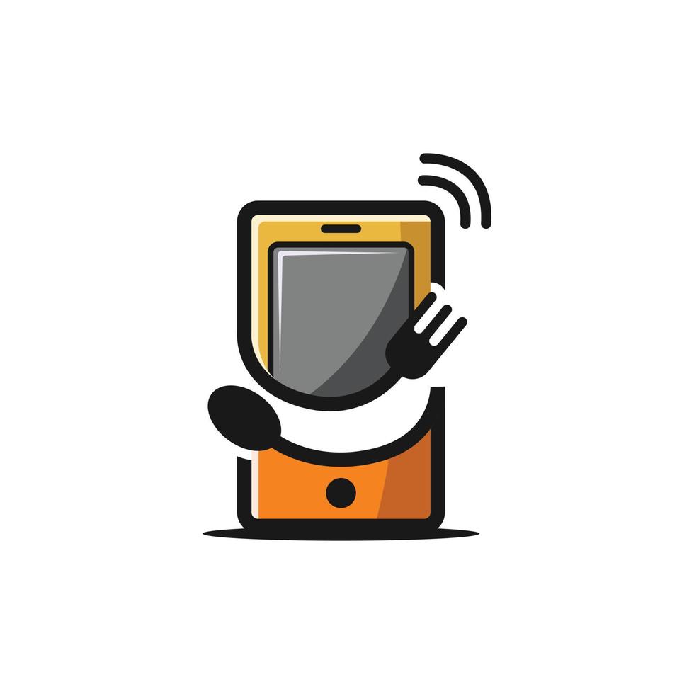 Smart mobile application food order vector